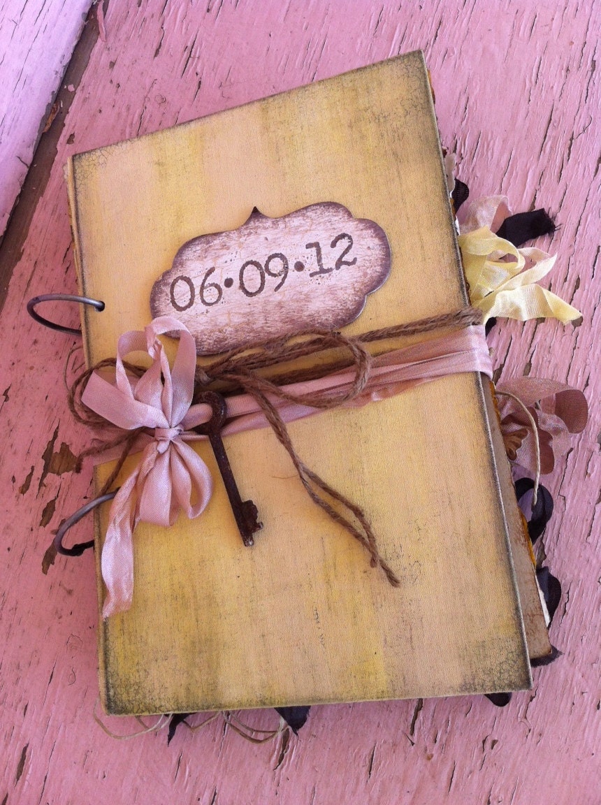 Wedding Guest book Fall Wedding Sunflowers rustic Wedding Guest Book Alternative