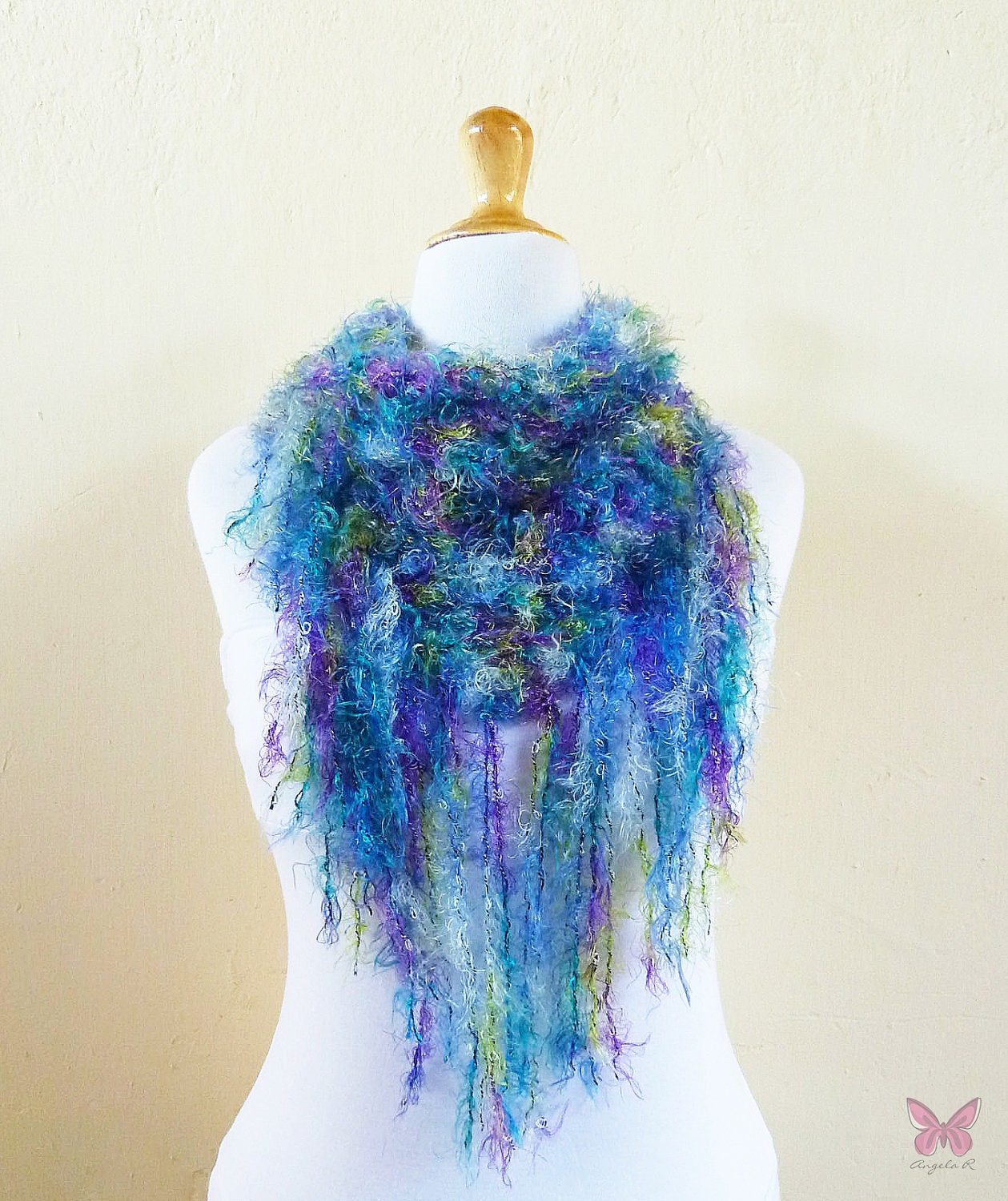 MULTICOLOR BLUE Triangle Scarf - multicolored - accessories