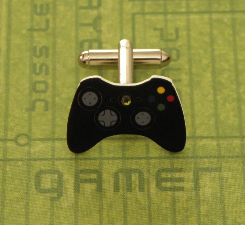 GAMER Black Xbox 360 Elite Video Games Controller Cufflinks XBOX360