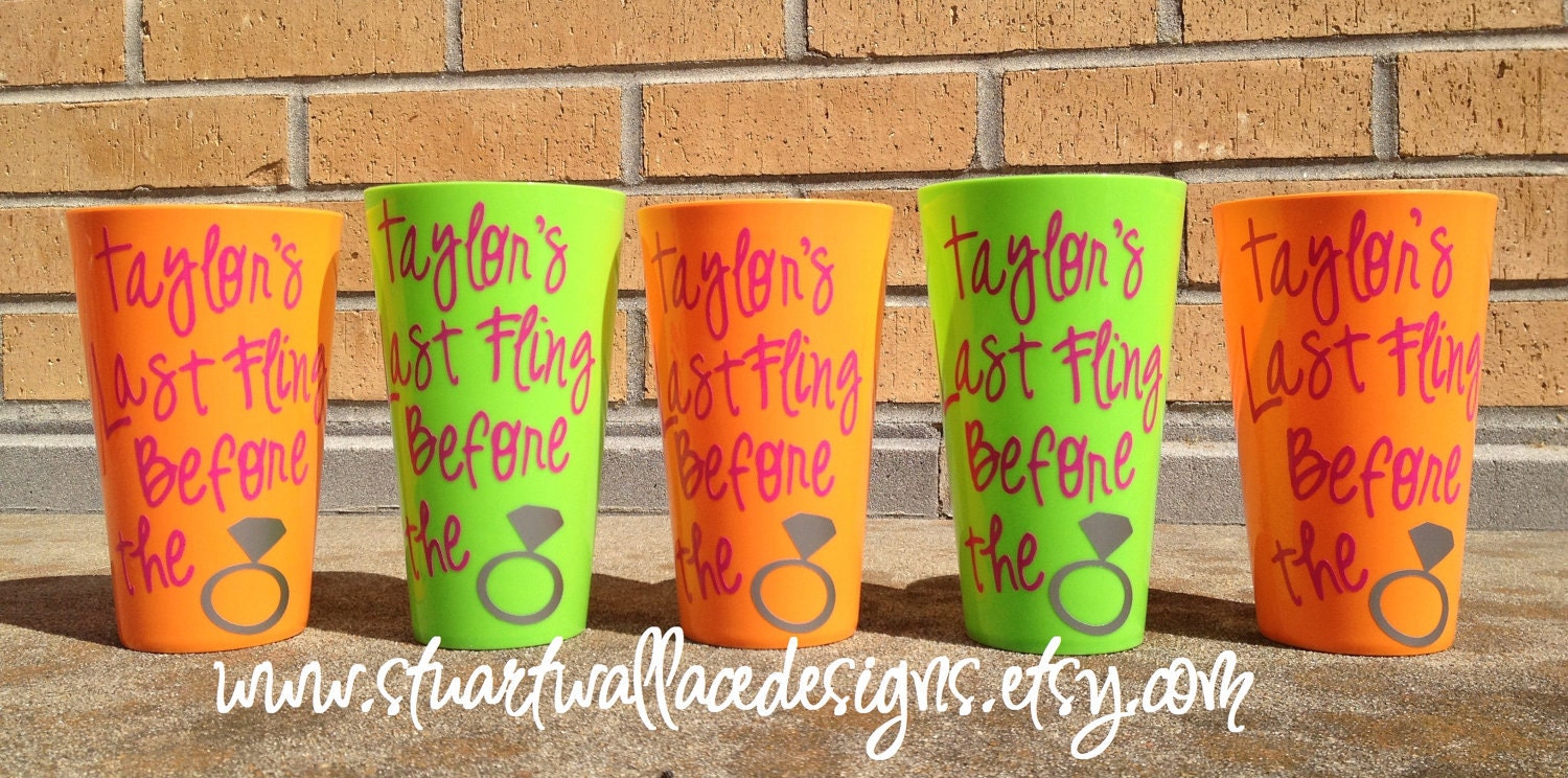 CUSTOM LISTING - 12 Last fling Before the Ring Cups