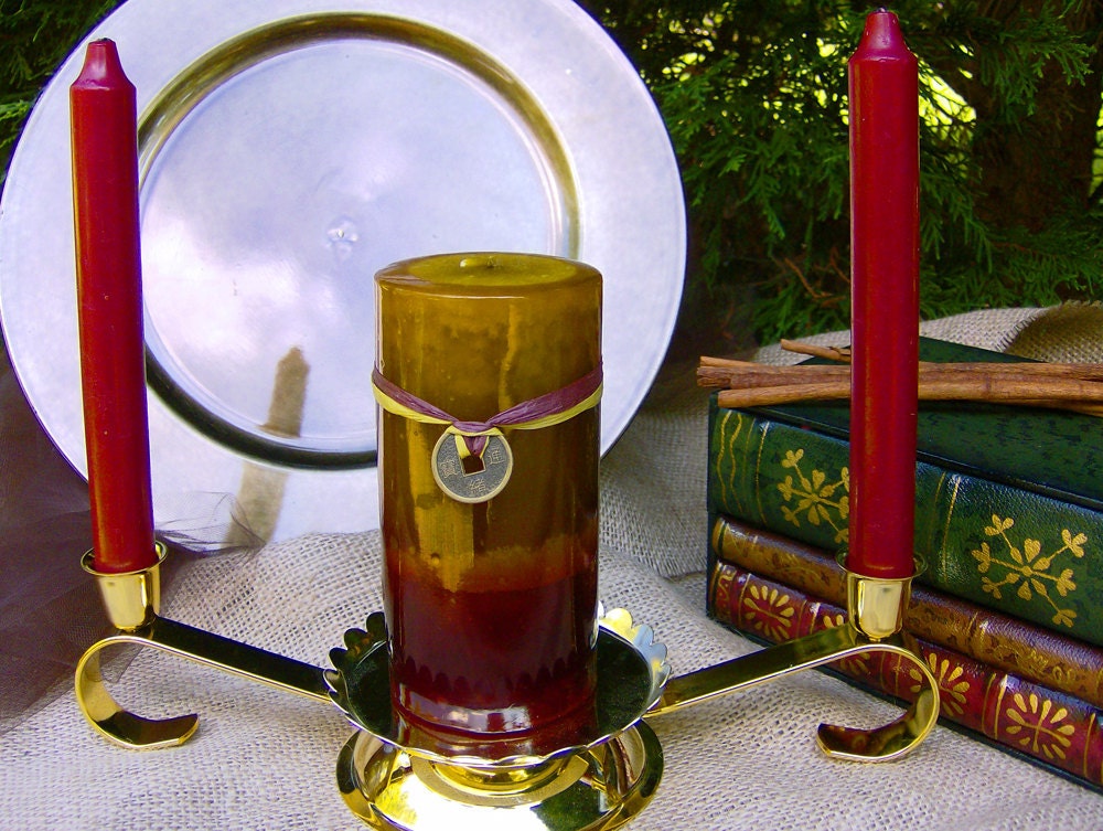 MAIDEN MOTHER CRONE Altar Triple Candleholder to Honor the Goddess