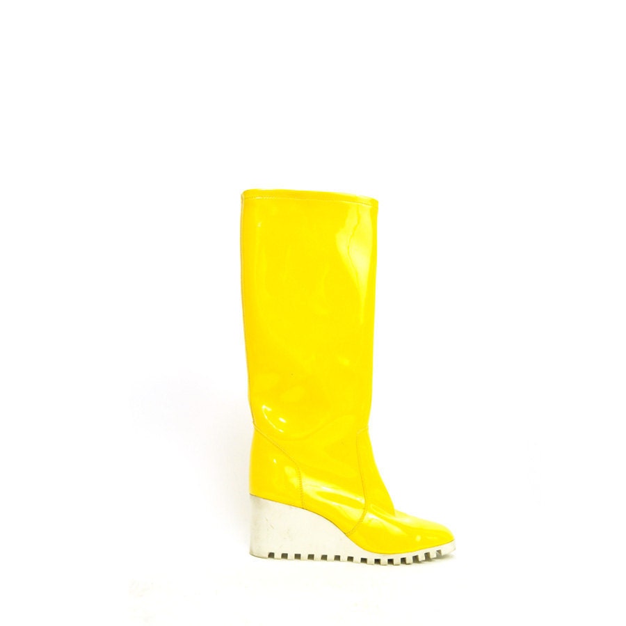 60s MOD PLATFORM RAINBOOTS