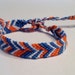 OKC Thunder Chevron Friendship Bracelet - Orange, Blue & White