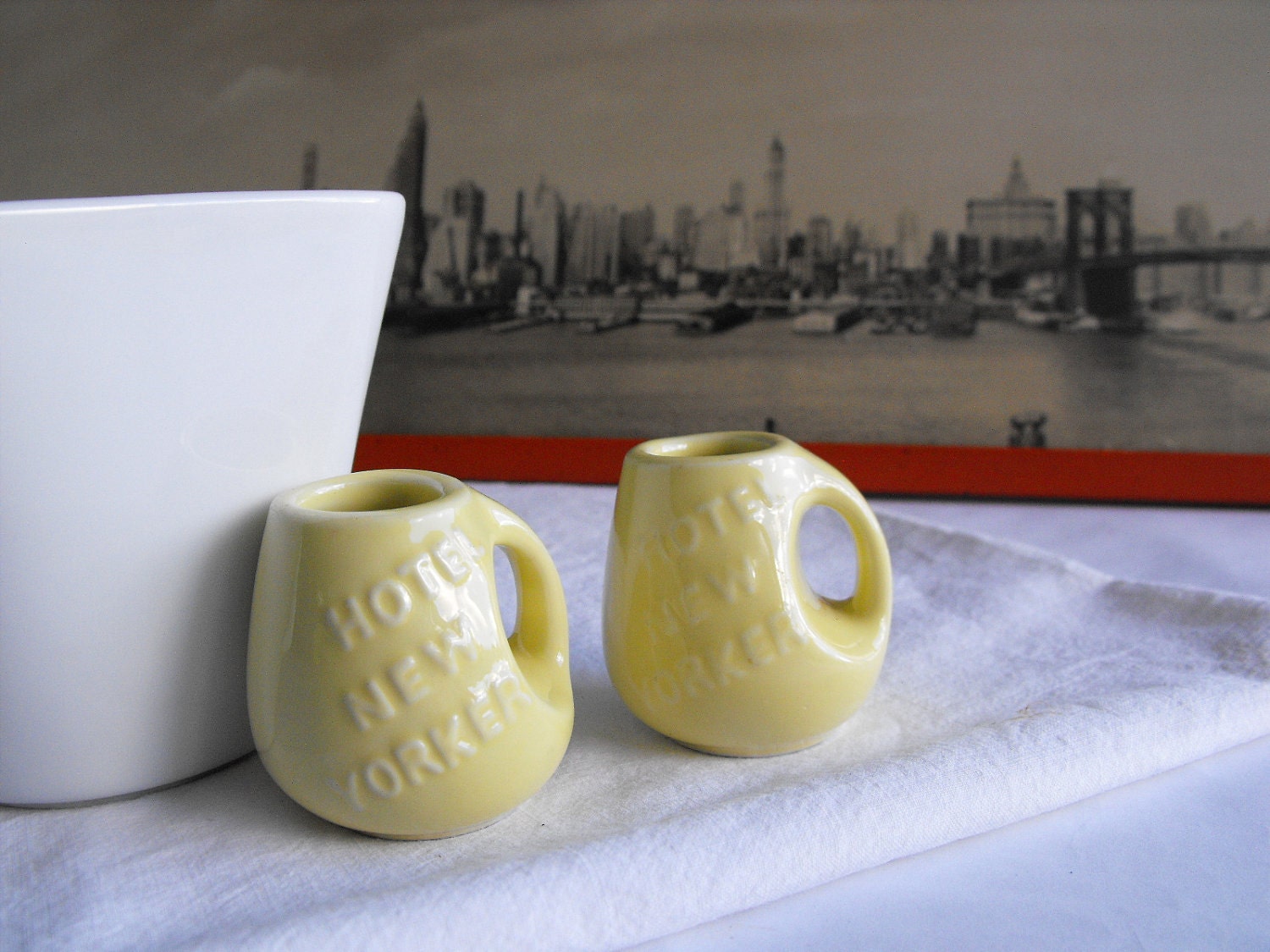 Vintage Art Deco housewares New Yorker Hotel Creamers vintage NYC