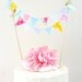 Vintage Fabric Cake Bunting- "Dimples in the Garden"