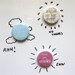 Pink Blue Flower Magnets Silly and Rude