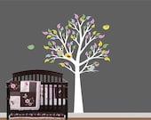 Children Wall Decals Nursery Tree Decal with Birds and Owls
