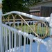 Vintage cast iron canopy crib