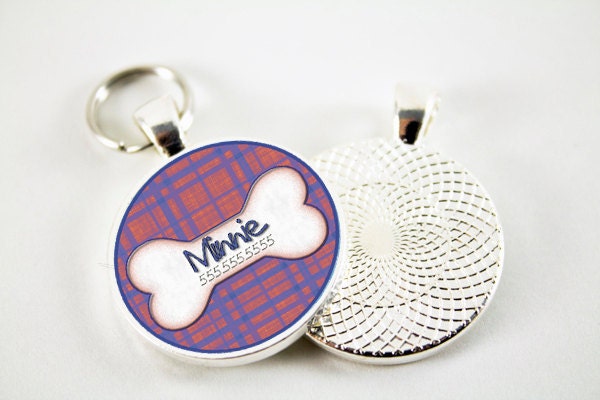 Pet ID Tag with Line Pattern Design