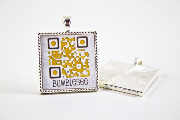 QR Code Custom Handmade Pet Tag - Keep Your Pets Safe (Yellow/Black)