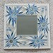 Mosaic Mirror Blue Flowers
