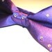 Royal Deep Purple Satin Rhinestone Bow Tie For Men or Women