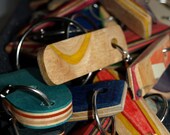 1 Recycled Skateboard Key Chain