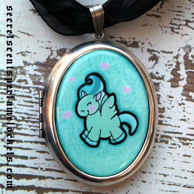 Perfume Locket Pendant - Chubby Pegasus