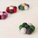 Felt brooch flower - Forest green and shades of gray