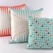 Coral Circus Triangles Cushion - pillow