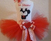 Valentine's Day tutu set- Loveable Skunk "So Stinkin' Loveable.