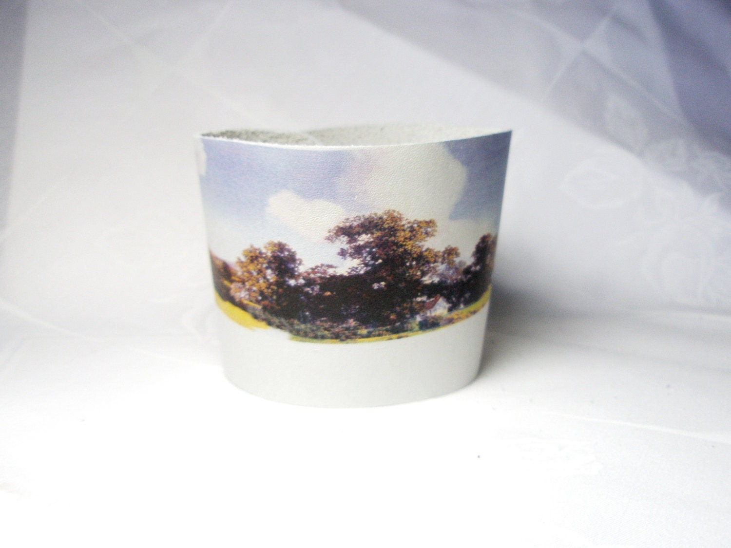 Coffee Cup Cozy Sleeve Green Blue Yellow View OOK Leather Free Shipping