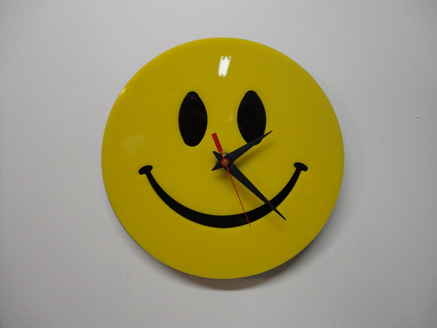 Items Similar To Yellow Smiley Face Wall Clock On Etsy