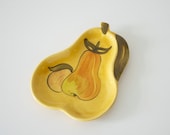 Ceramic tray or dish yellow pear Los Angeles Potteries