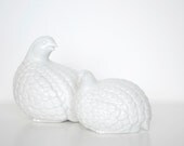 Porcelain white quails birds wedding - SCAVENGENIUS