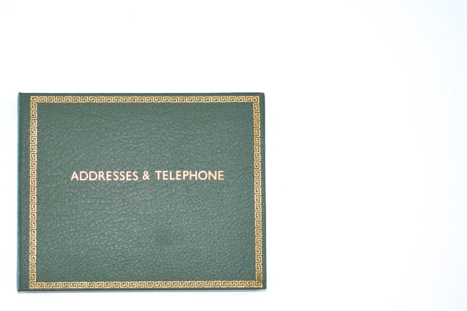 Vintage address book A-Z green unused