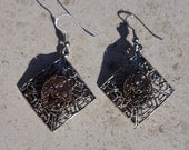 Vtg SteanPunk  Filigree Earrings