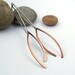 Branch earrings. Copper and silver minimalist earrings