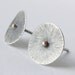 Sterling silver and gold studs. Textured circle post earrings. Mushroom coral