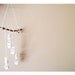 Porcelain chevron mobile, white and light blue arrows, handmade.