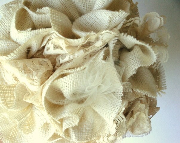 Winter Burlap Wedding Bouquet