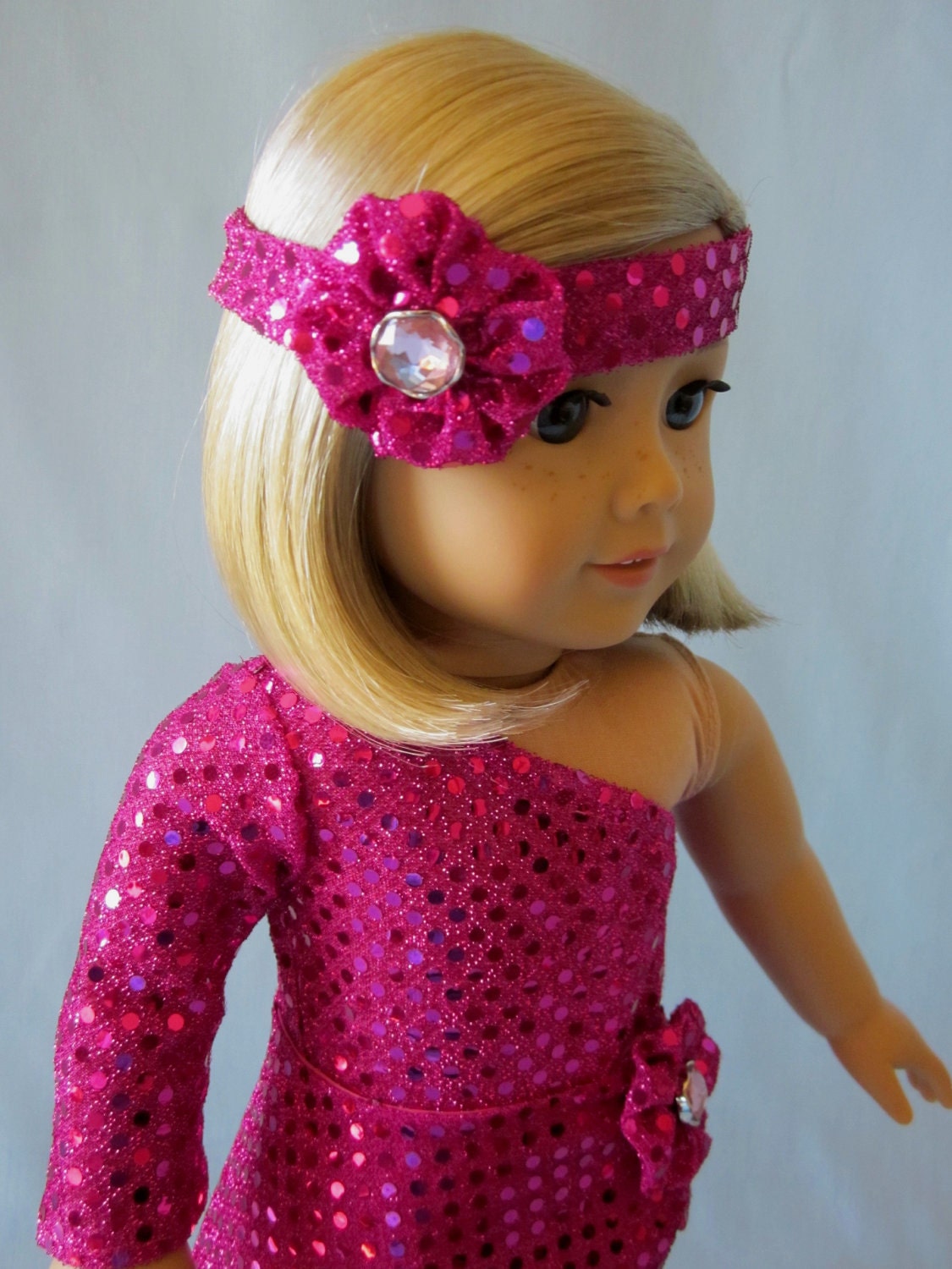 American Girl Doll Clothes - Skating Costume in Deep Rose