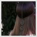 Brass Chain Headpiece with three brass filigree medallions.
