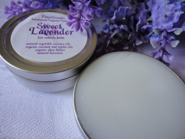 Sweet Lavender Cuticle Balm - 1oz tin - organic natural skincare - 50% Off sale