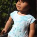 American Girl Doll Cap Sleeved Shirt - Blue Tie Dye