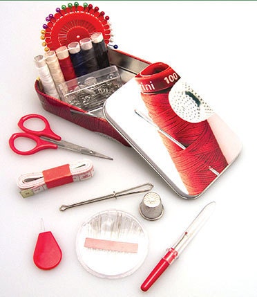 Beginners Set, Travel Sewing Kit ,Sew Complete in a Tin, Sewing Notions