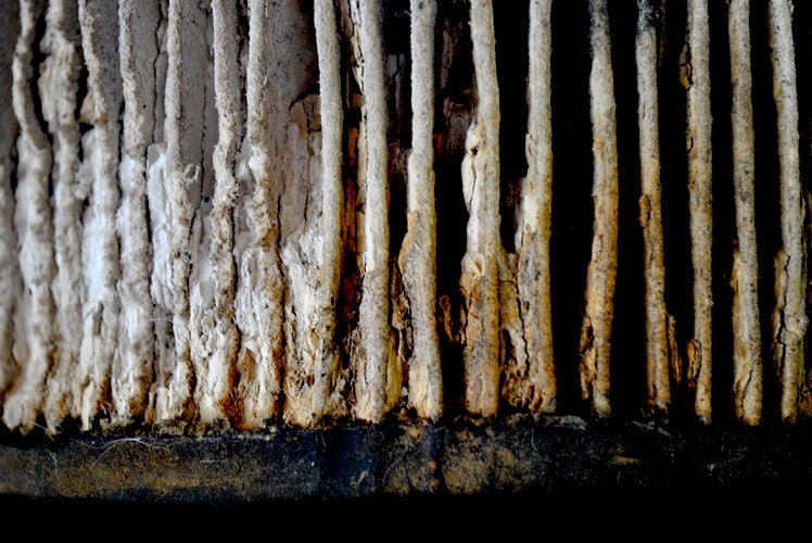 Industrial Art Photography Print - weathered rusty filter texture wall art decor "Grin" / custom sizes and canvas wraps available