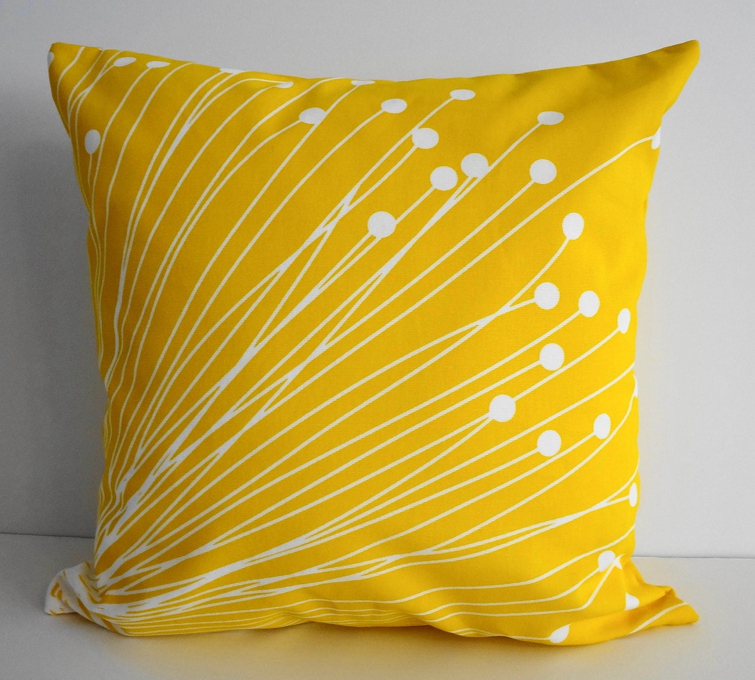 Yellow Starburst Pillow Covers Decorative Throw by pillows4fun