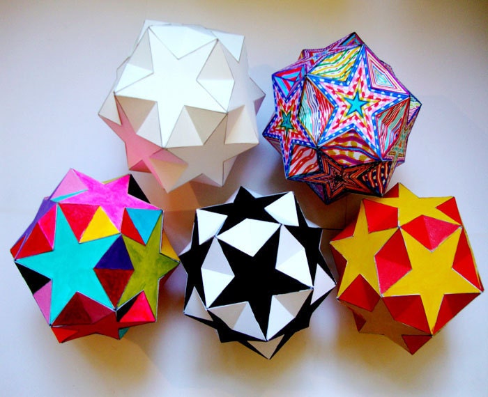 look at the stars... cut, color and assemble your own paper star