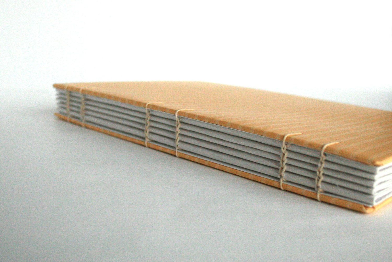Hardcover Journal - Coptic Journal - Yellow Stripes 6 x 9 Journal by The Orange Windmill on Etsy