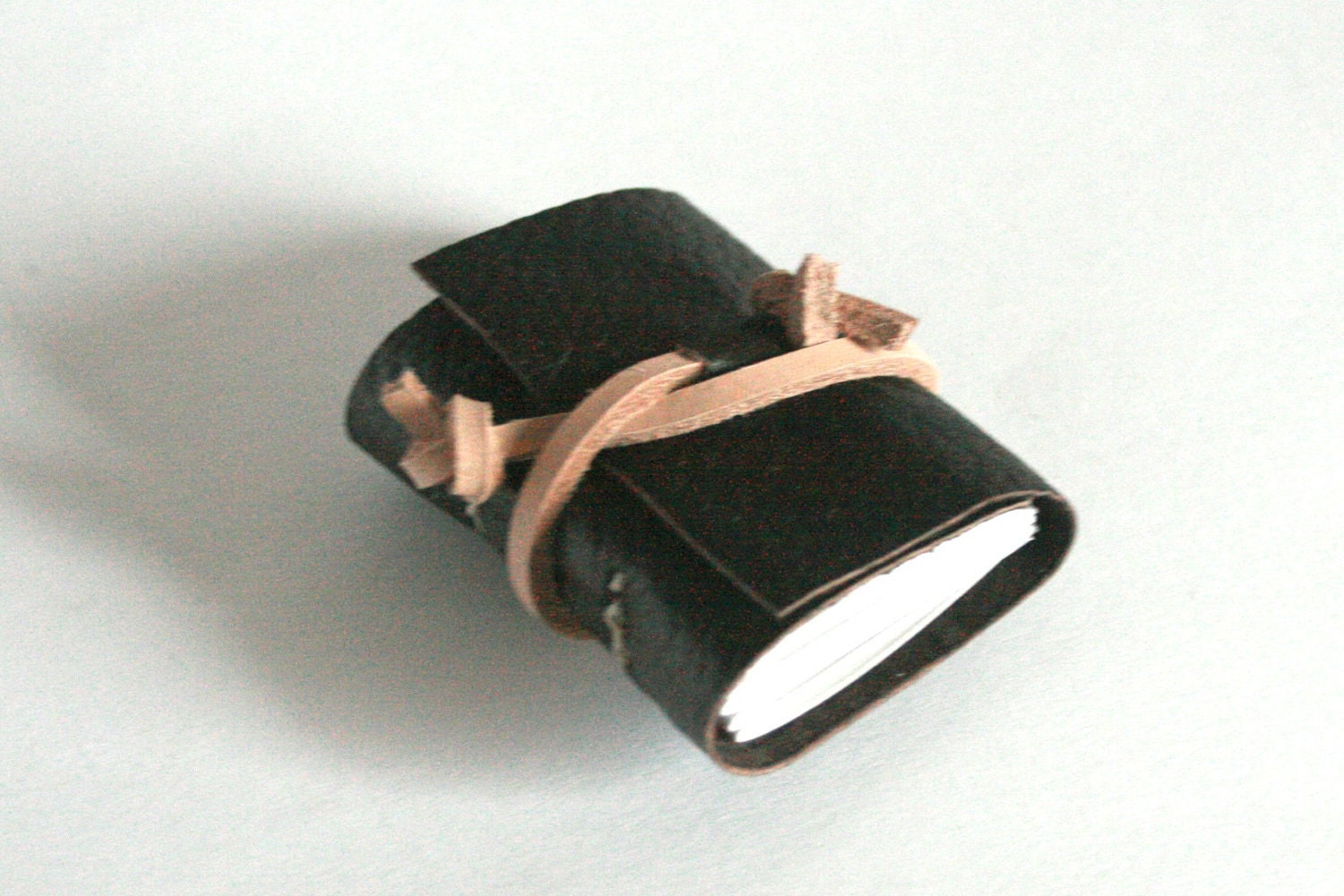 Mini Leather Journal, Dark Brown 1.75 x 2.25 Journal by The Orange Windmill