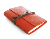 Slim Leather Journal, Orange, Thin Hand-Bound 4.5 x 6 Journal by The Orange Windmill on Etsy