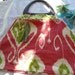 SALE -Comes with free gift -Designer Ikat fabric Large size beach bag .