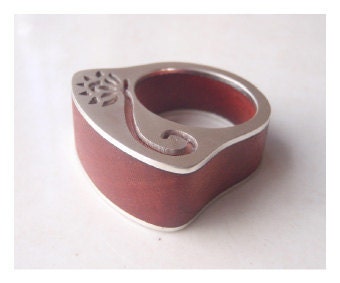 Wooden Protea Ring - Sterling Silver (925)