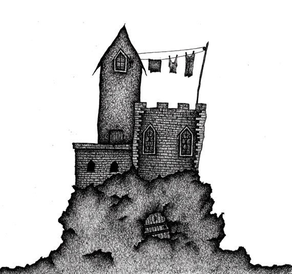 Castles & Clotheslines - 8" x 10" Mounted Print