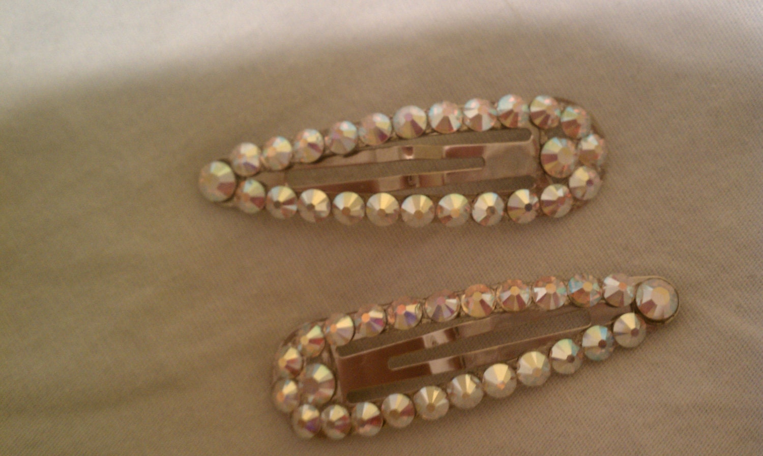 REAL Swarovski Crystal AB Rhinestones Hair Clip- Set of 2