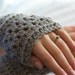 Crochet Wrist Warmers - fingerless crochet hand warmers in Grey - Gray