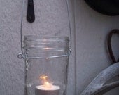 mason jar  lantern and 6 citronella tea light candles, 100% all natural soy tea lites outdoor rustic wedding lantern mood lighting