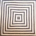 Blue Ticking Pillow Cover 20 x 20 Mitered squares
