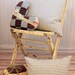 Blue Ticking Pillow Cover 20 x 20 Mitered squares